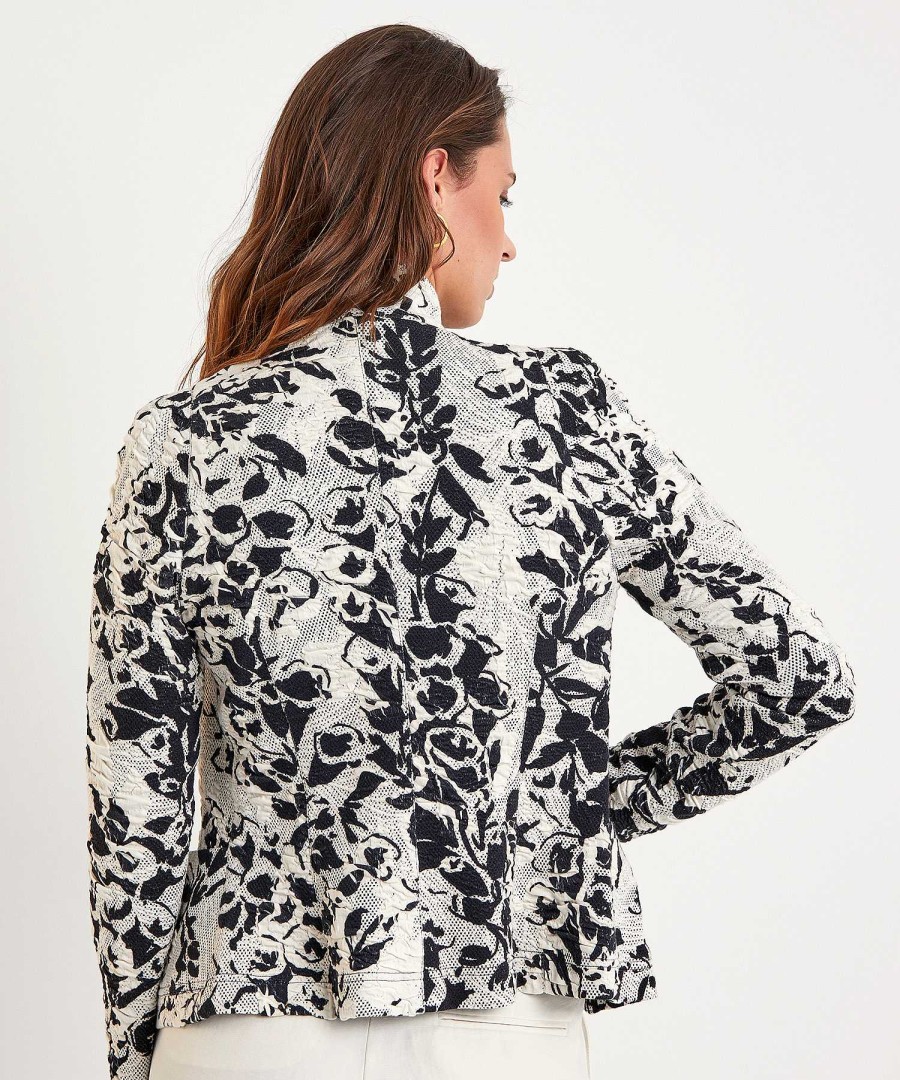 ML Collections Ml Collections Structure Blazer Flowers Black White Online