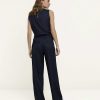 Summum Summum Linen Mix Wide Leg Pants Denim Look Hot