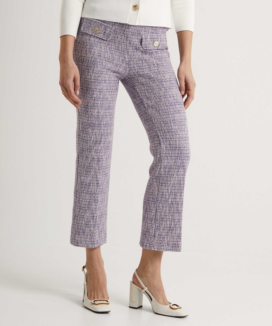 OUI Oui Kick Flare Boucle Pants New