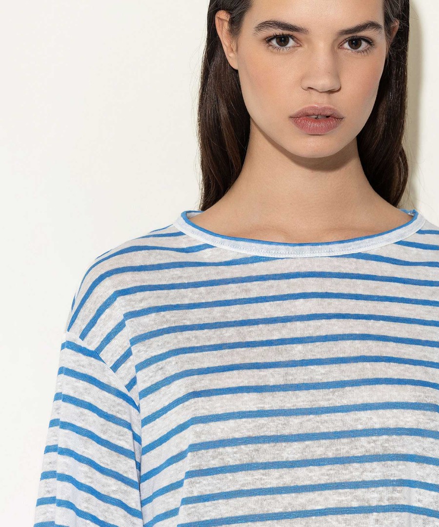 Luisa Cerano Luisa Cerano Linen Shirt With Stripes Clearance