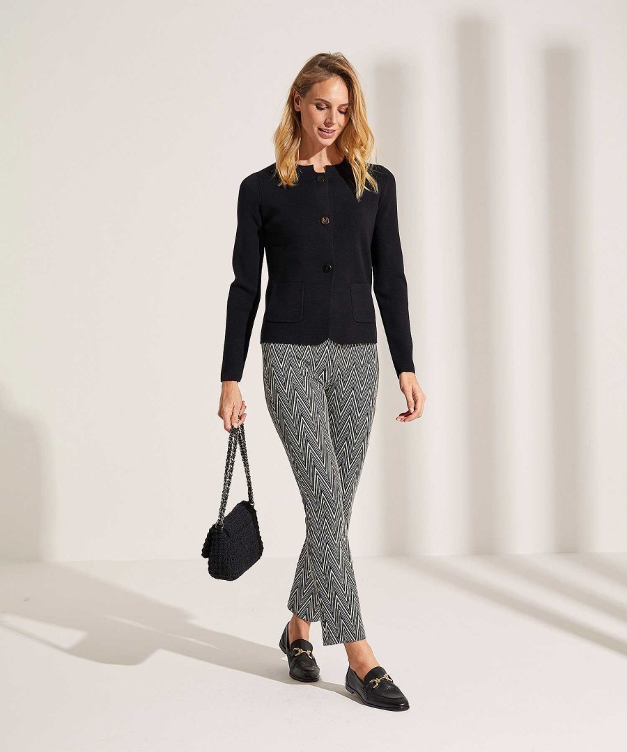 Brax Brax Jacquard Kick Flare Trousers Malou Clearance