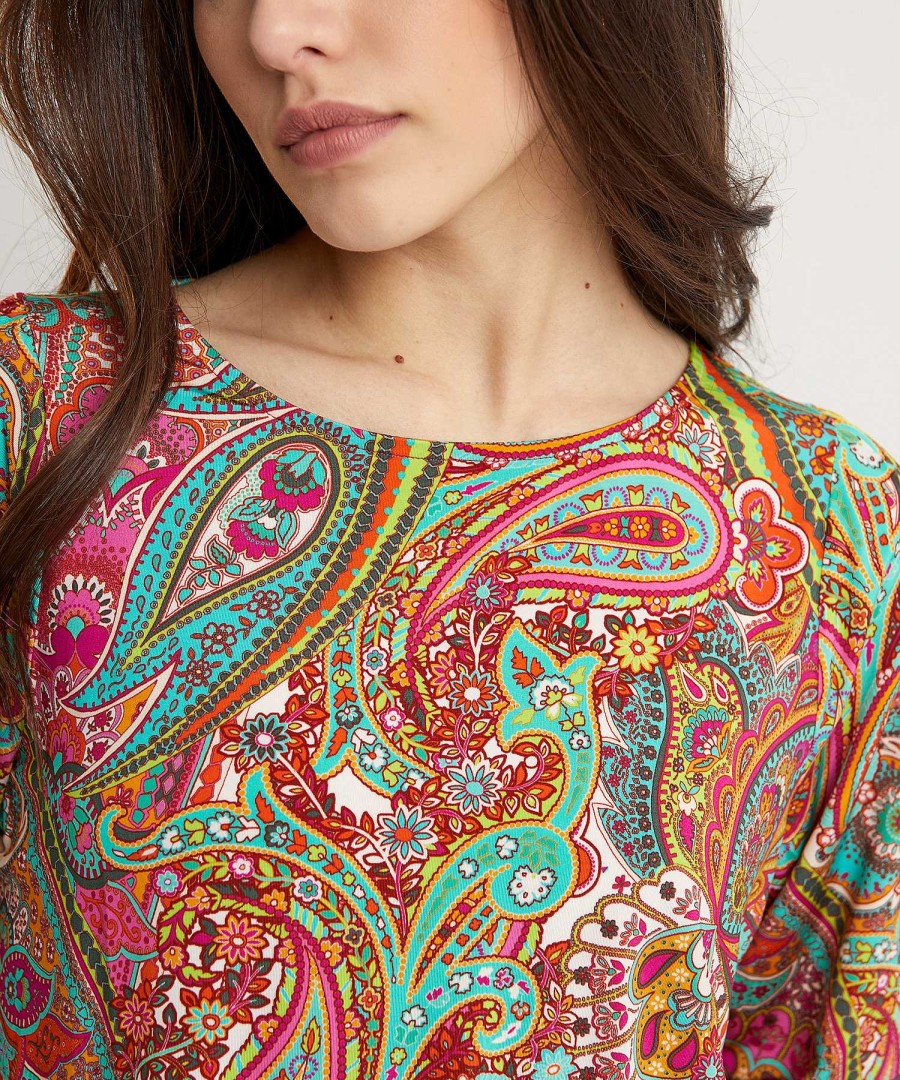 GIULIA E TU Giulia E Tu Slinky Top Paisley New