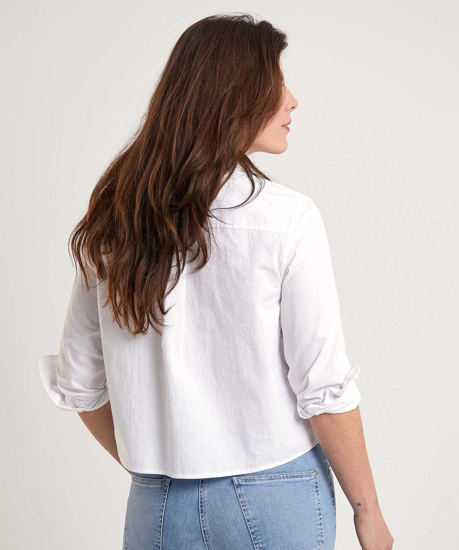 OUI Oui Short Poplin Blouse Best