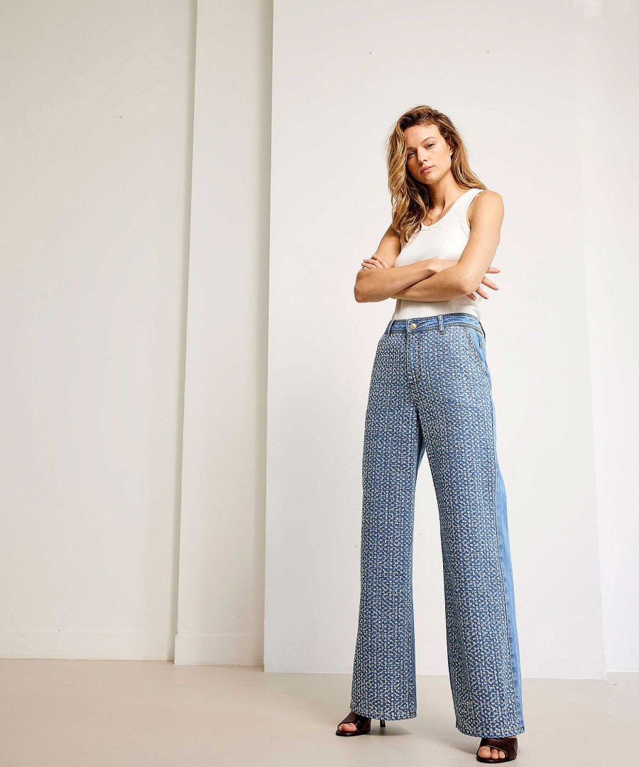 Summum Summum Wide Leg Jeans With Sequins Alya New