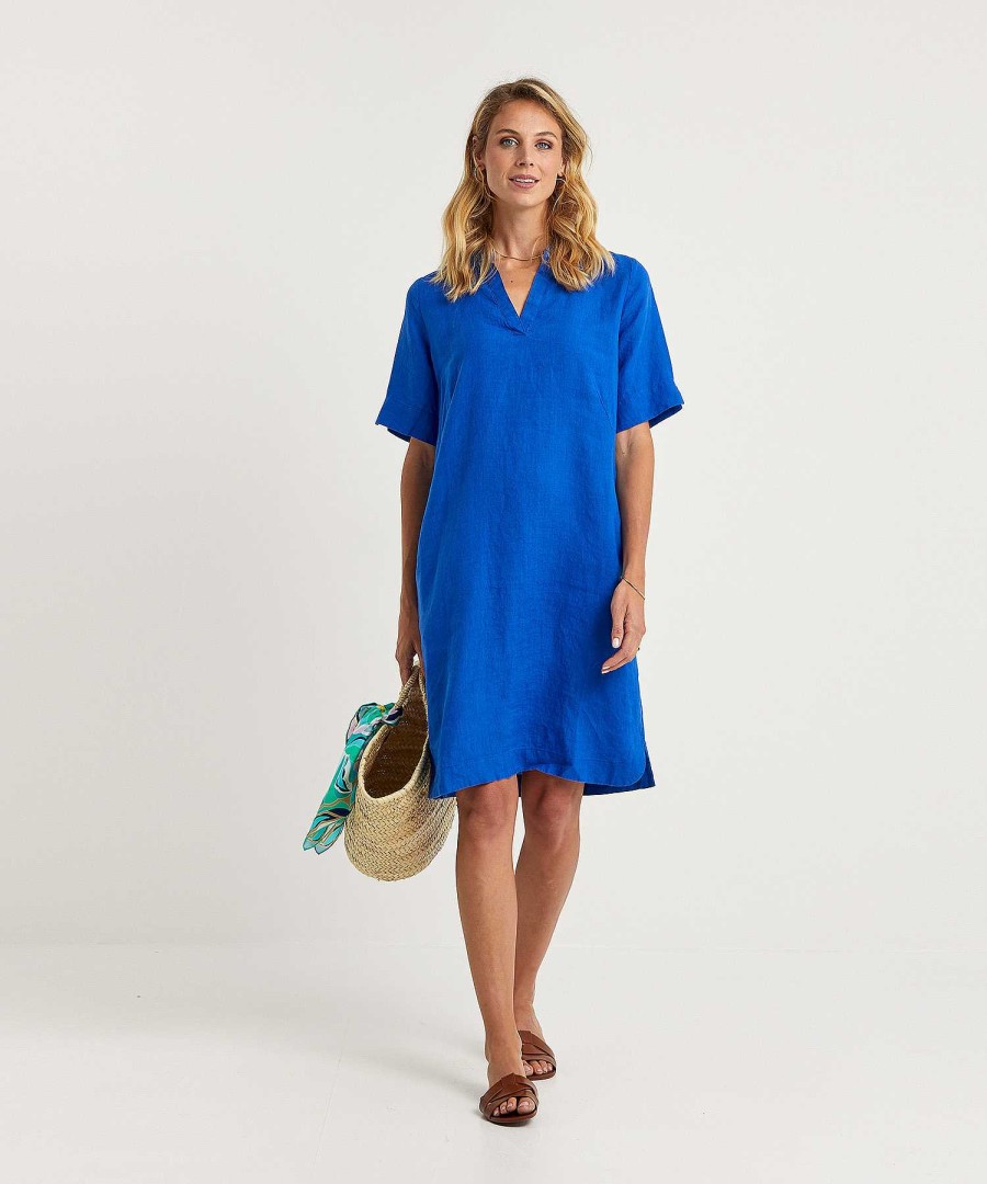 KYRA Kyra Linen Shirt Dress Laura Hot