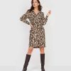 KYRA Kyra Crepe Dress Animal Print Britta Best