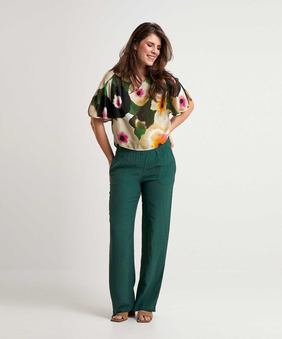 Caroline Biss Caroline Biss Silky Blouse Fancy Flower Hot