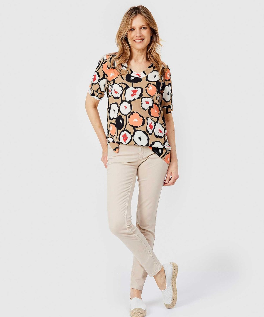 KYRA Kyra Blouse Pearl Flower Print New