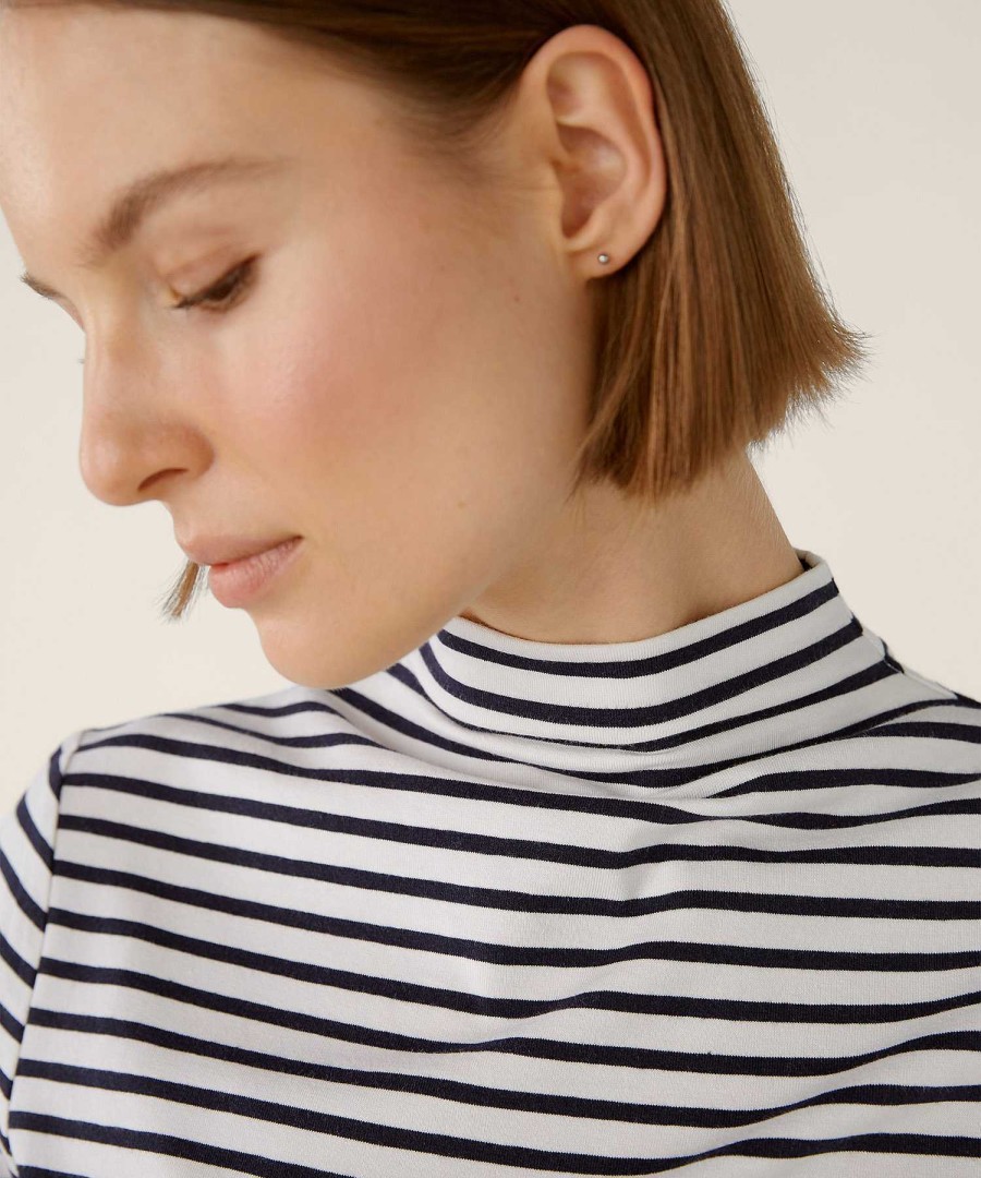 OUI Oui Striped Shirt With Col New