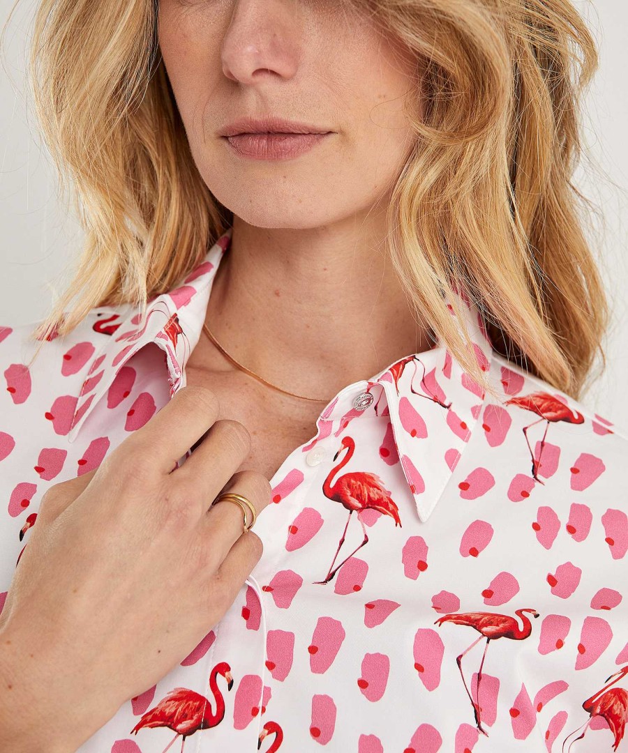 Marc Cain Additions Marc Cain Poplin Blouse Flamingo Clearance