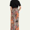 Marc Cain Collections Marc Cain Slinky Palazzo Trousers Flower Print Wedi New