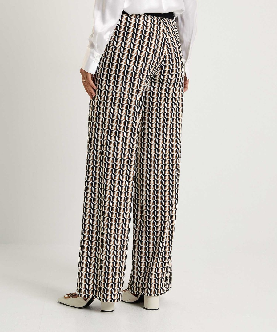 Cambio Cambio Palazzo Trousers Retro Print Allison Online