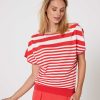 BEONE Beone Stripe Sweater With 2 Necklines Wholesale