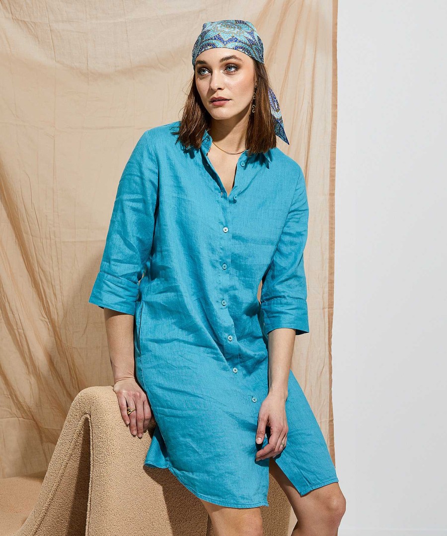 Emotions Emotions Linen Shirt Dress Clearance