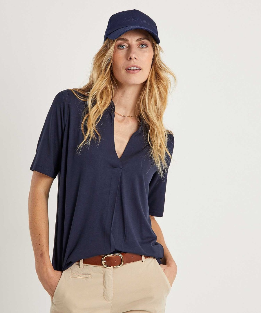 BEONE (FSA) Beone Shirt With V-Neck Pleat Wholesale