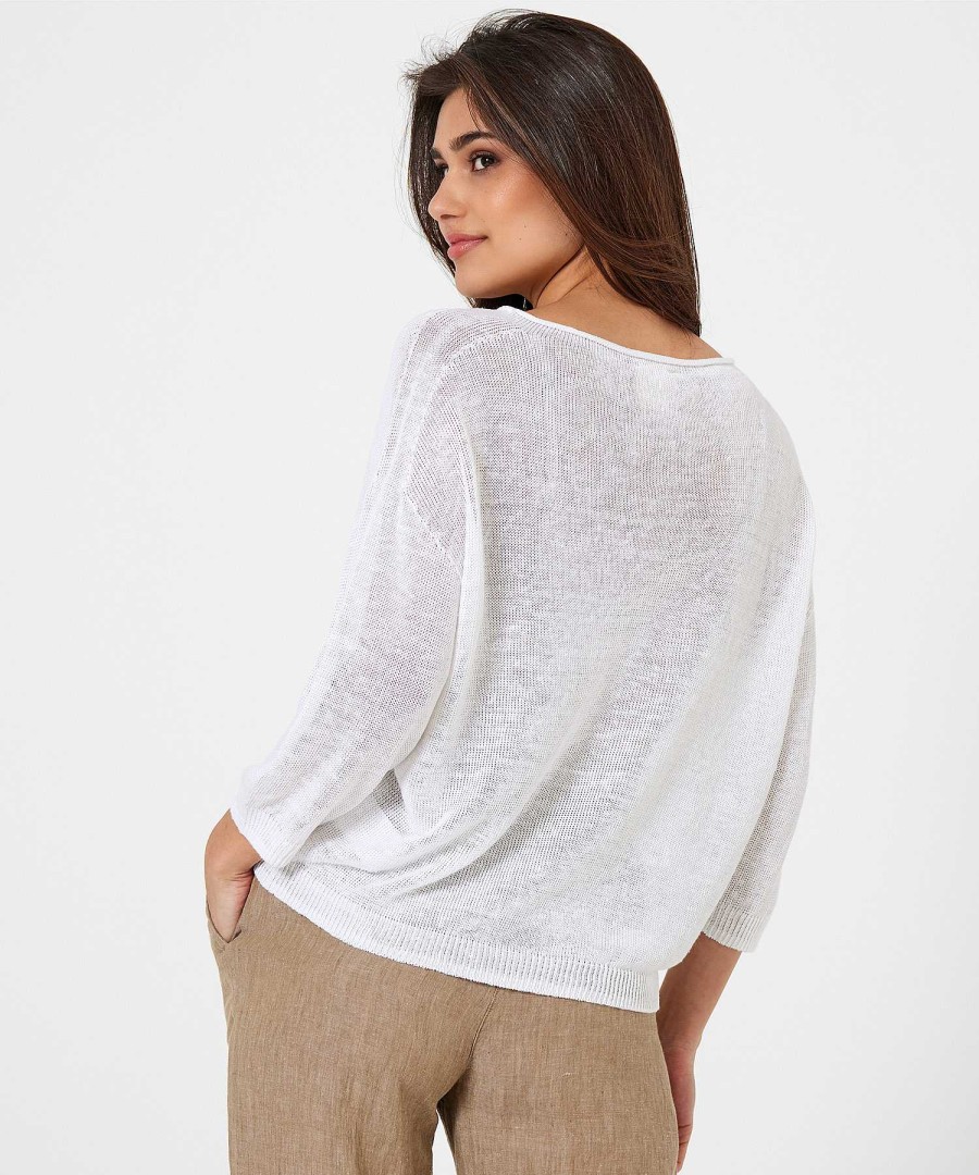 OUI Oui Linen Sweater Wholesale