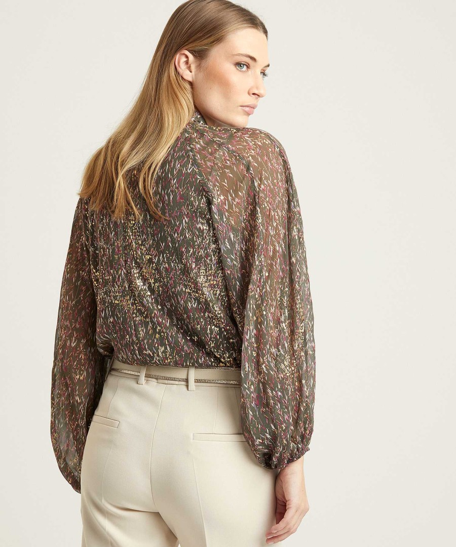 Summum Summum Blouse With Foil Print Clearance