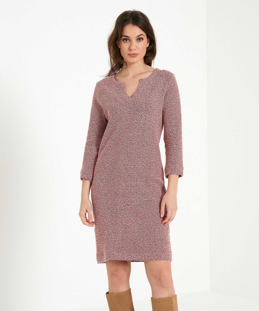 GIULIA E TU Giulia E Tu Boucle Dress Cutout Neck Best