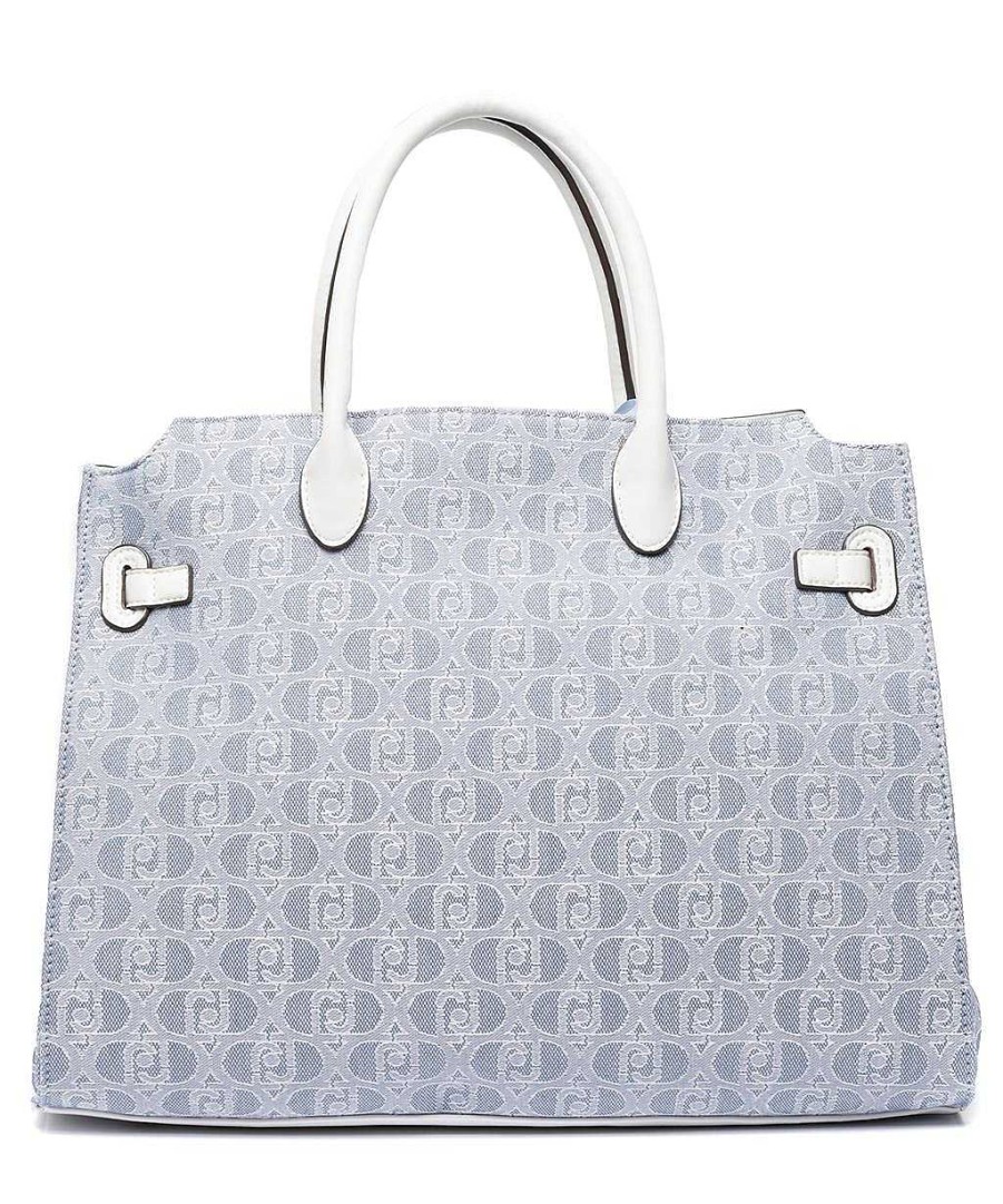 LIU JO Liu Jo Handbag Text Print Denim Clearance