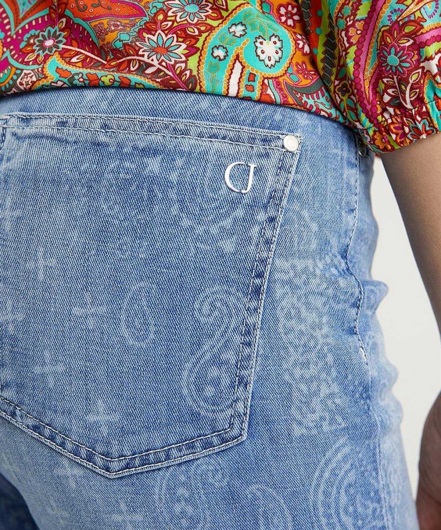 Cambio Cambio Wide Leg Jeans Paisley Print Fabienne Online