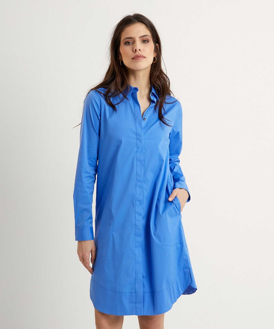 0039 ITALY 0039 Italy Poplin Shirt Dress Gracia Best