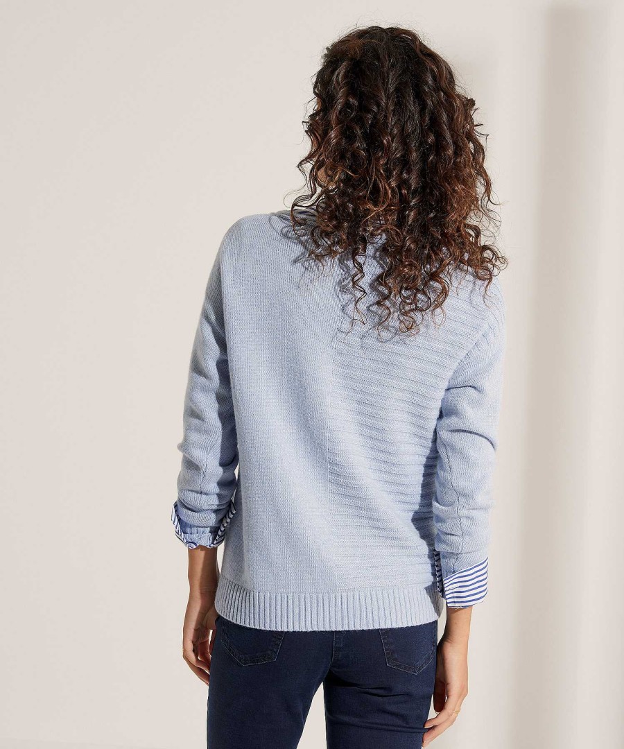 BEONE Beone Sweater Round Neck With Pocket Clearance