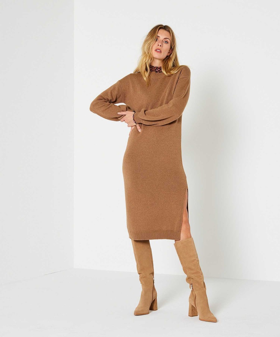 Giulia e Tu Giulia E Tu Dress Balloon Sleeve Wool/Cashmere Clearance