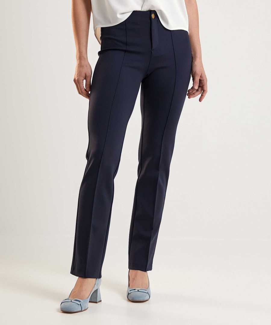 Rosner Rosner Scuba Pants With Partial Seam Alisa Slim Clearance