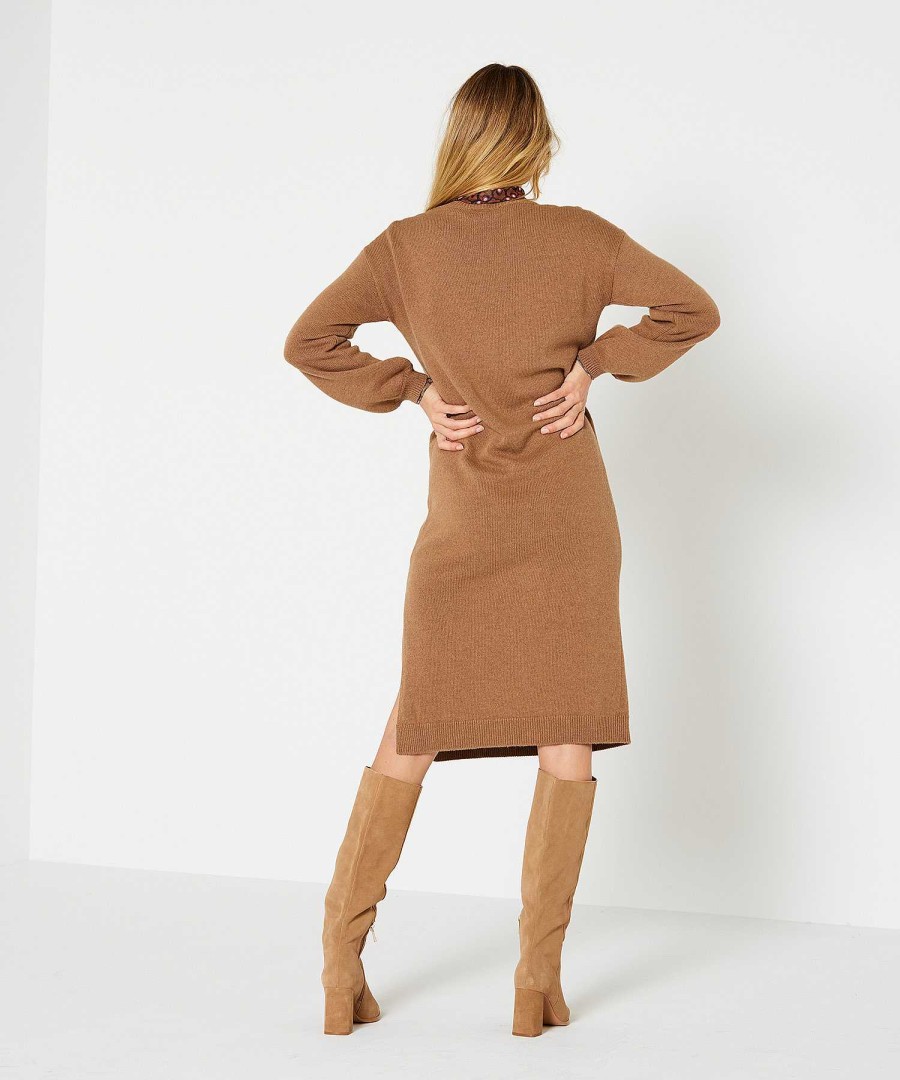 Giulia e Tu Giulia E Tu Dress Balloon Sleeve Wool/Cashmere Clearance