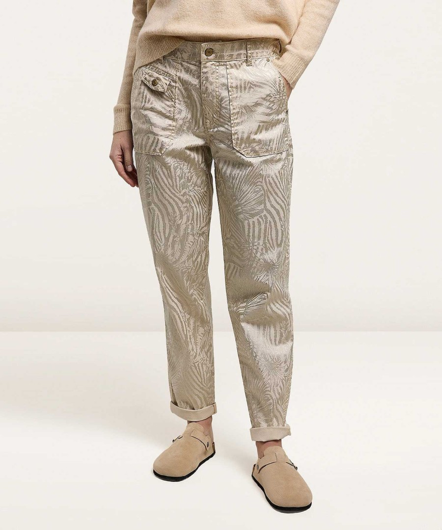 Summum Summum Coated Loose Fit Jeans Metallic Leaf New