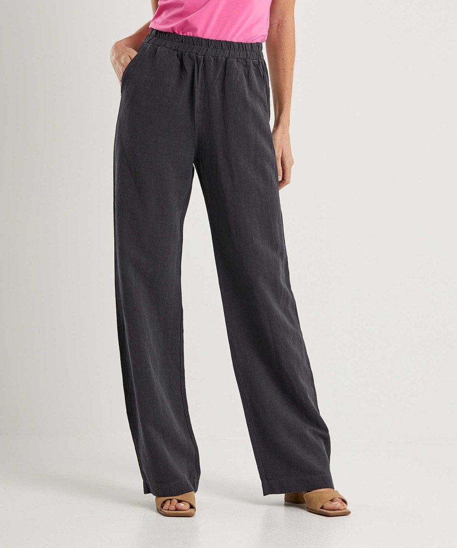 No Man's Land No Man'S Land Linen Blend Trousers Hot