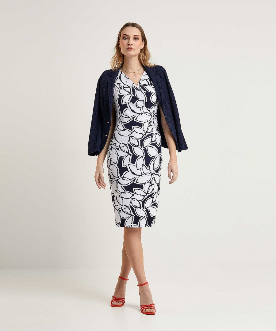 Joseph Ribkoff Joseph Ribkoff Dress Leaf Print Clearance