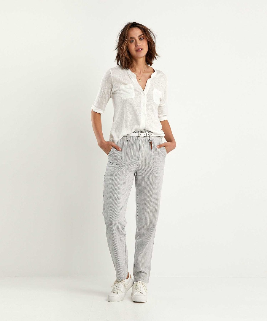 Moscow Moscow Paperbag Trousers With Stripes Margarita Online