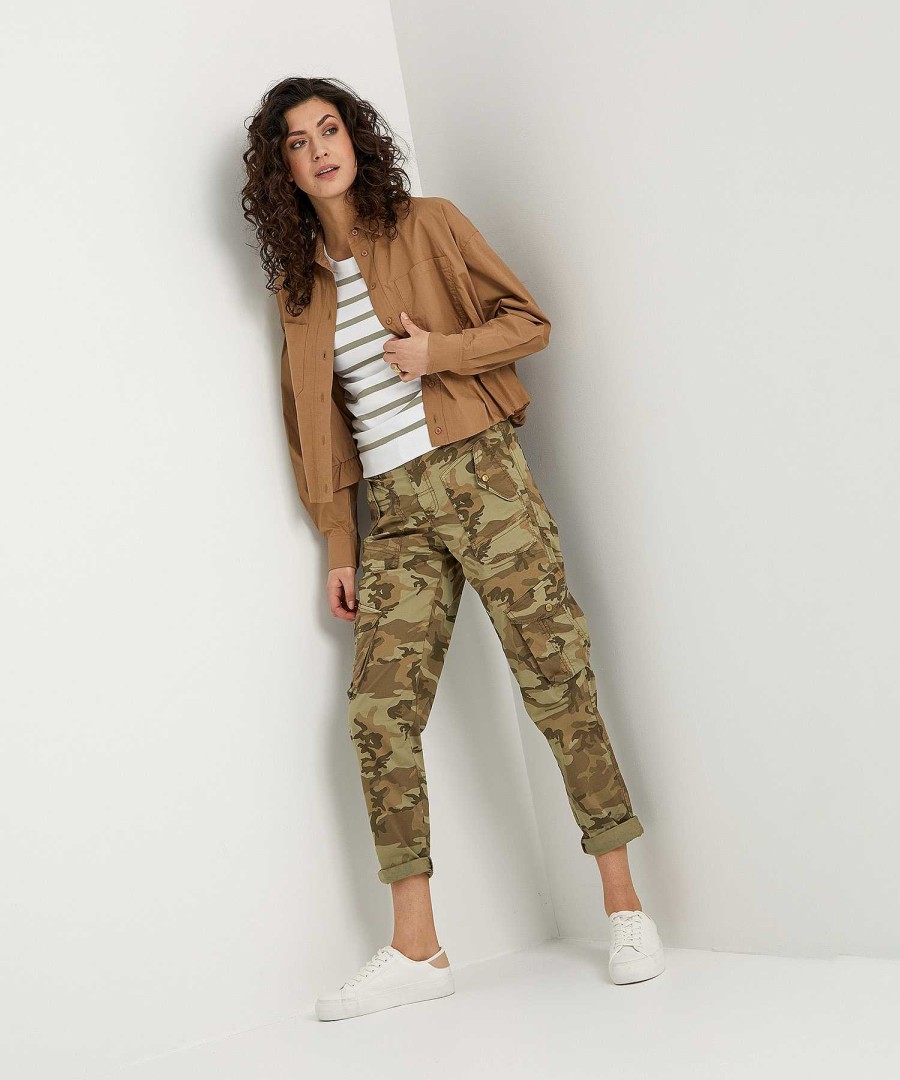 Summum Summum Cargo Pants Camouflage Print Clearance