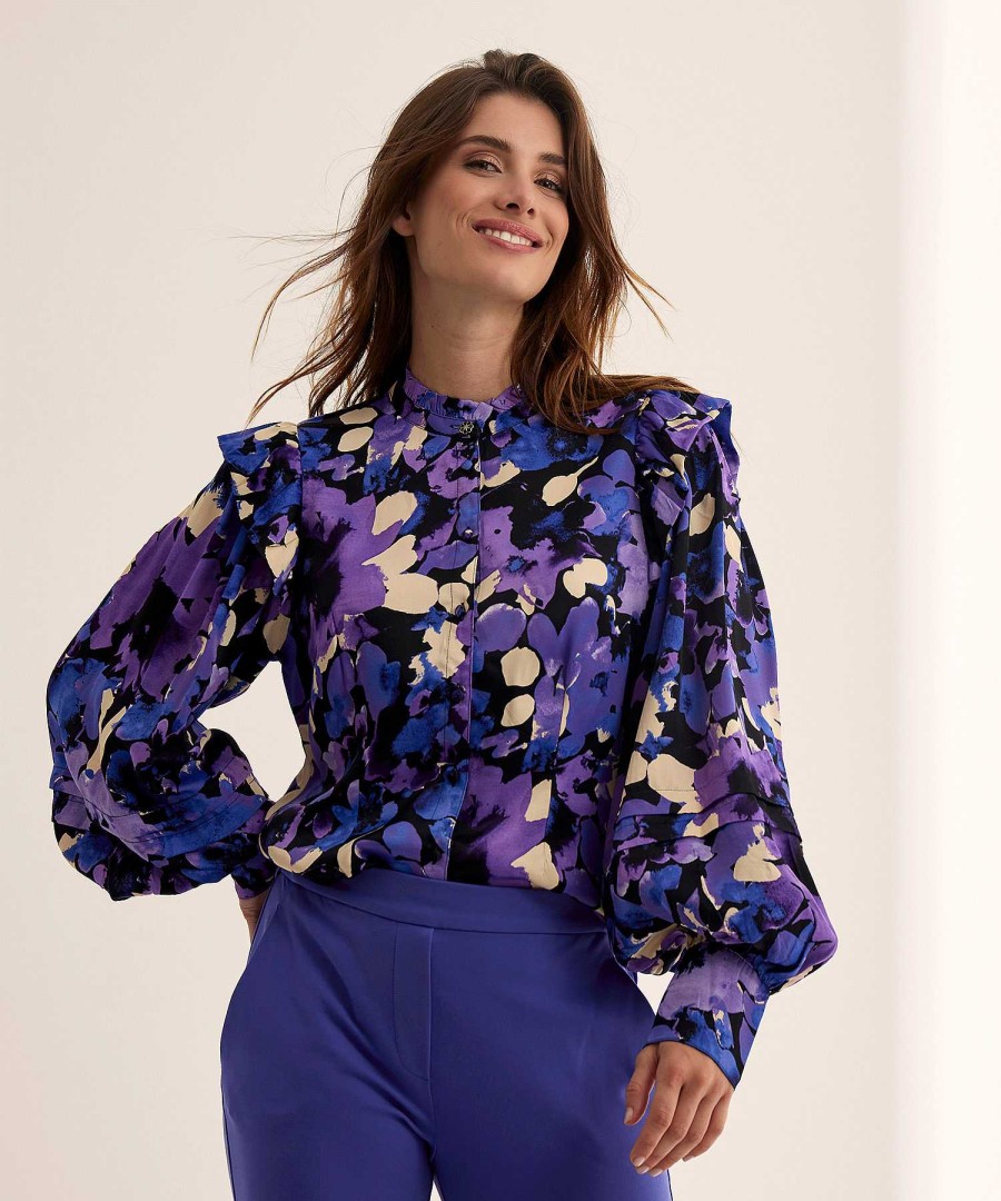 Fabienne Chapot Fabienne Chapot Silky Blouse Floral Print Philo Clearance