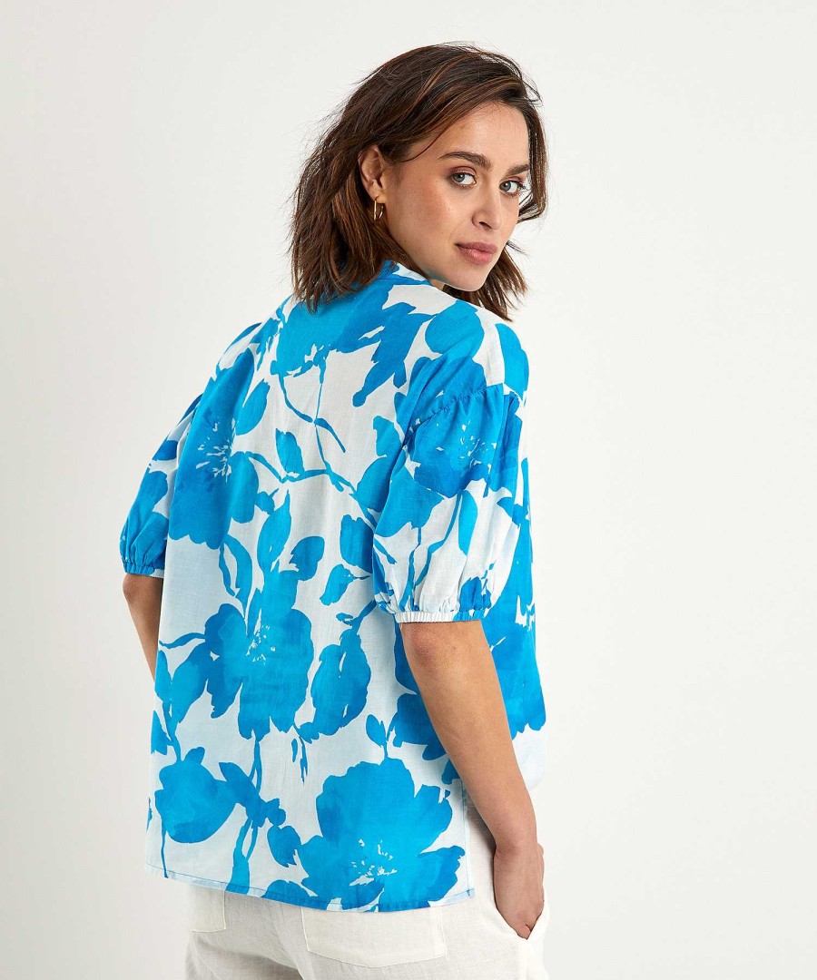 KYRA Kyra Cotton Voile Blouse Flowers Bea Online