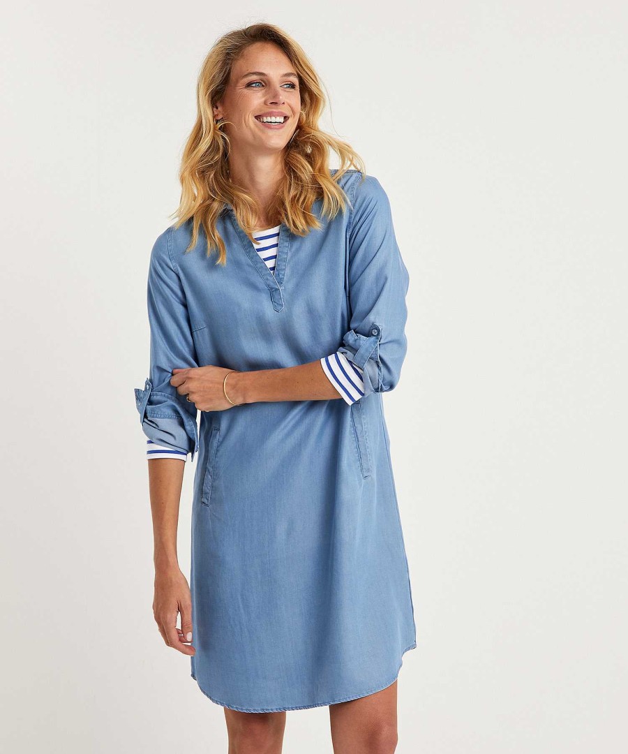 Emotions Emotions Soft Denim Shirt Dress New