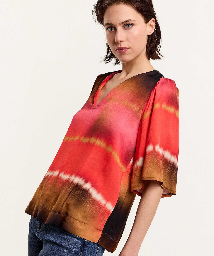 Summum Summum Silky Blouse Tie-Dye Wholesale