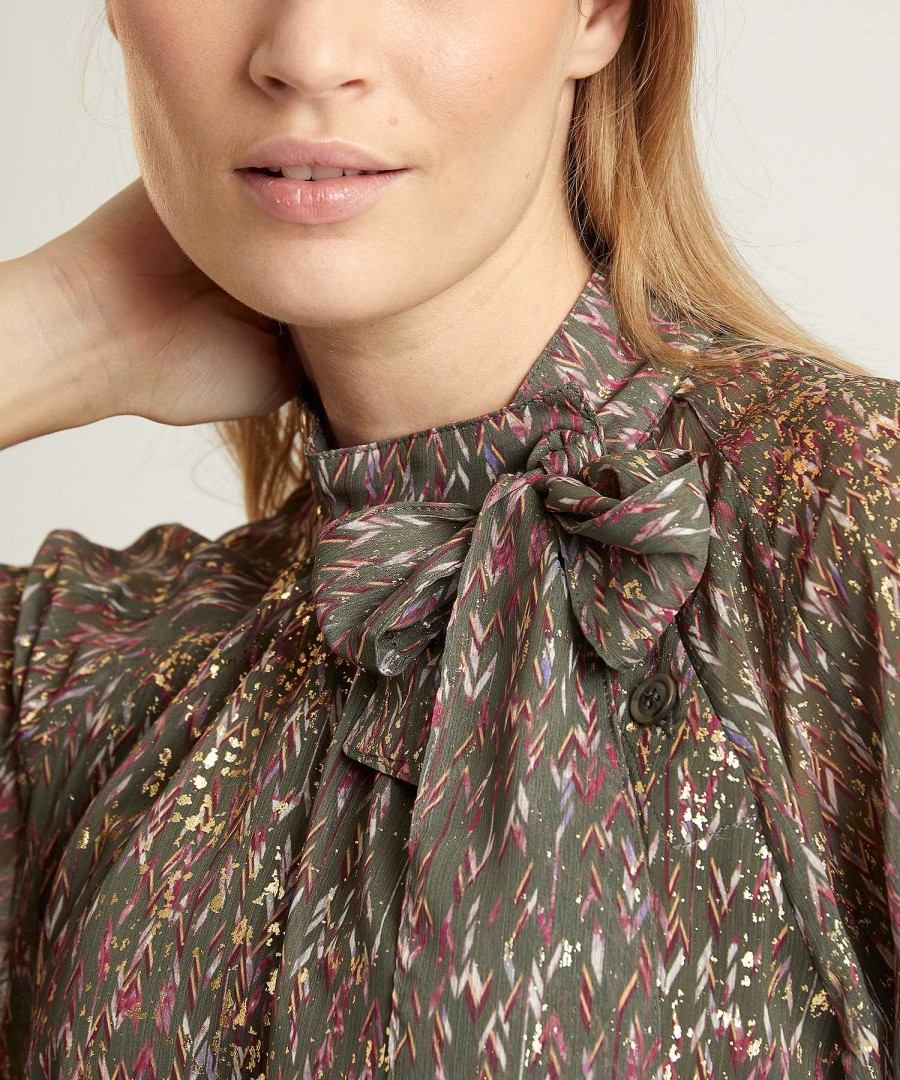 Summum Summum Blouse With Foil Print Clearance