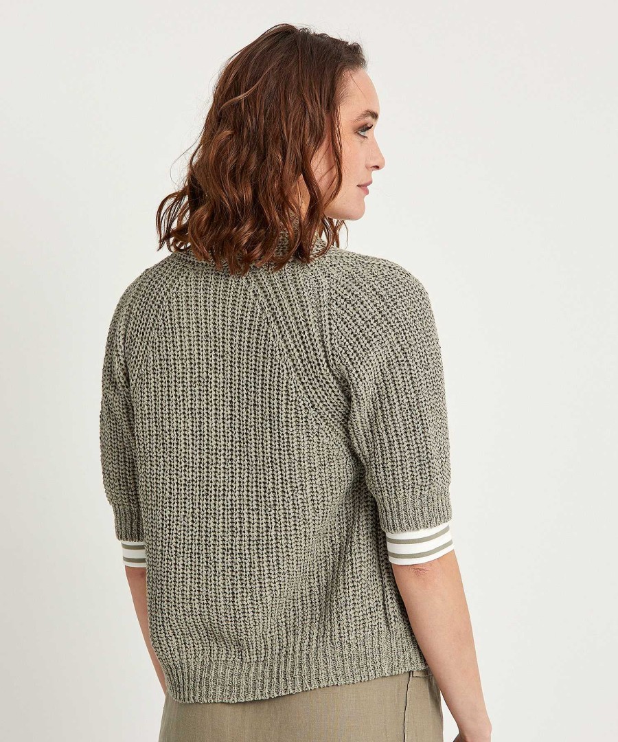 GIULIA E TU Giulia E Tu Ribbon Yarn Cardigan Short Sleeve Best