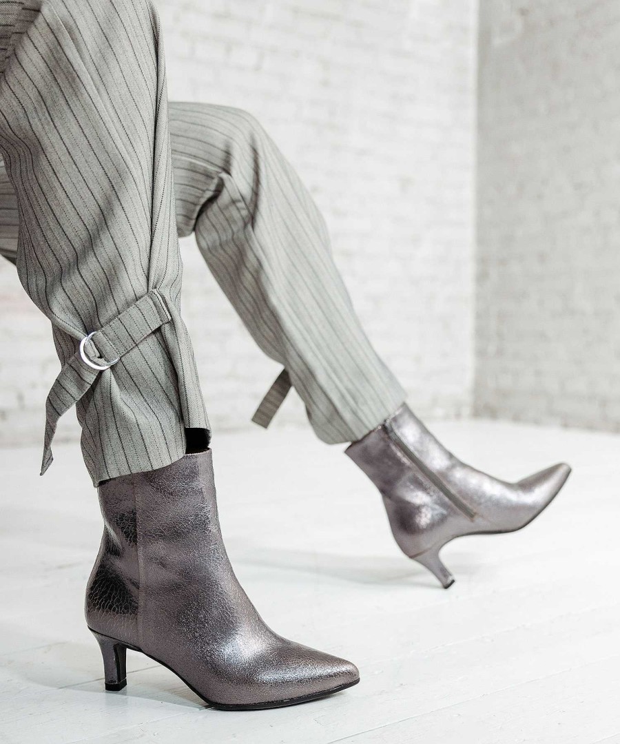 VIA VAI Via Vai Metallic Ankle Boot Leather Noah Lou Wholesale