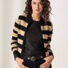 BEONE Beone Zipper Cardigan Blockstripe Hot