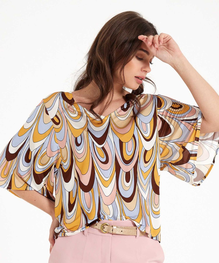 Ana Alcazar Ana Alcazar Slinky Top Retro Print Hot