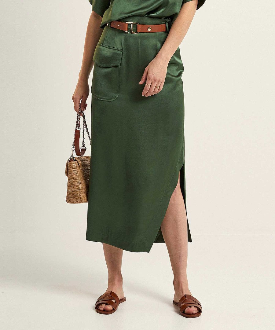 Caroline Biss Caroline Biss Silky Skirt Cargo Clearance