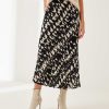 No Man's Land No Man'S Land Skirt Viscose Crepe Sweep Print Hot