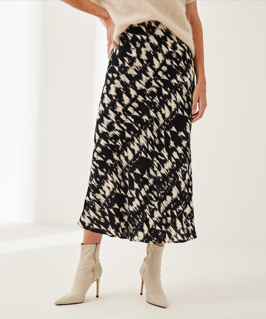 No Man's Land No Man'S Land Skirt Viscose Crepe Sweep Print Hot