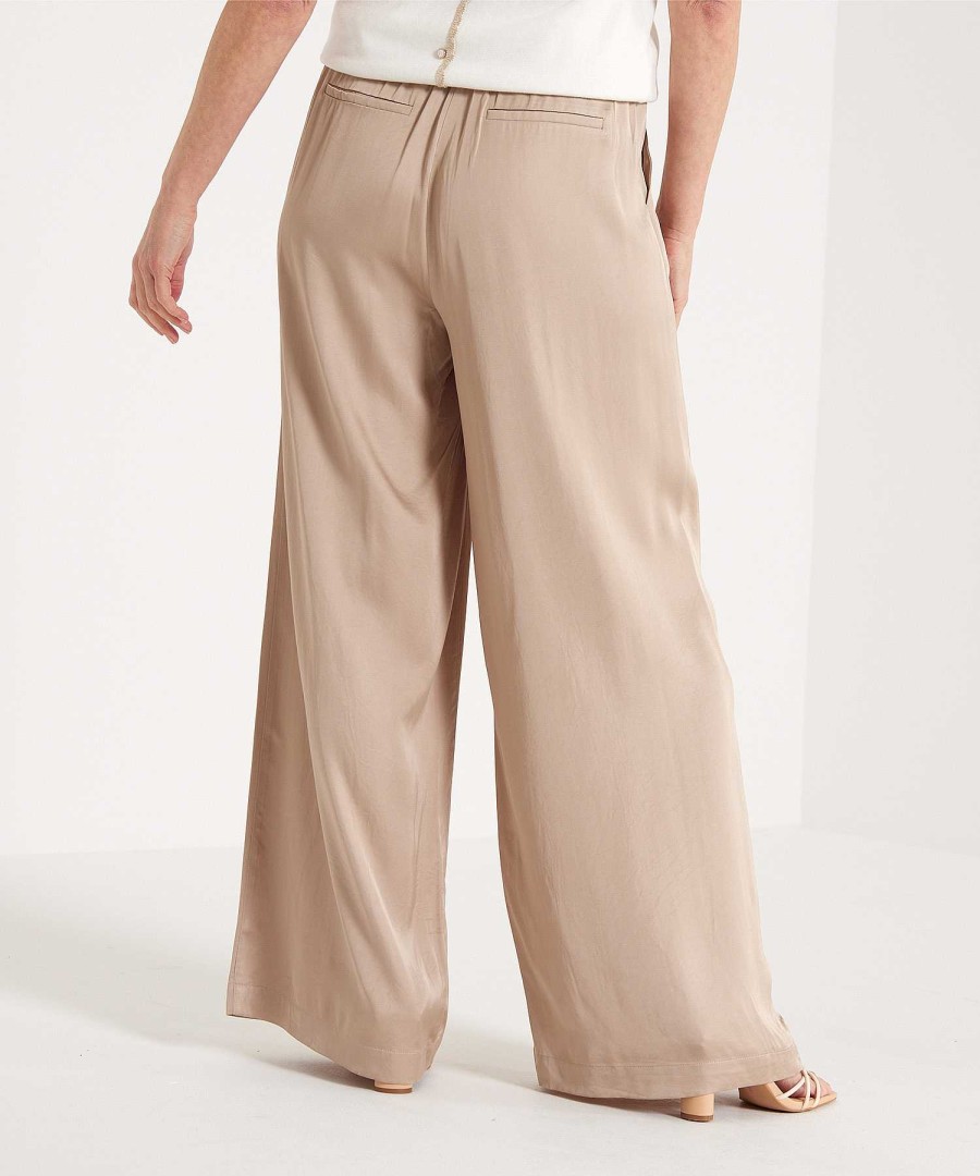 Summum Summum Palazzo Trousers Silky Satin New