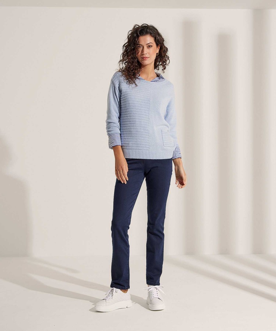 BEONE Beone Sweater Round Neck With Pocket Clearance