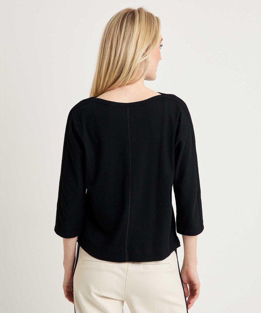 Marc Cain Essentials Marc Cain Shirt Rib Jersey Pocket Clearance