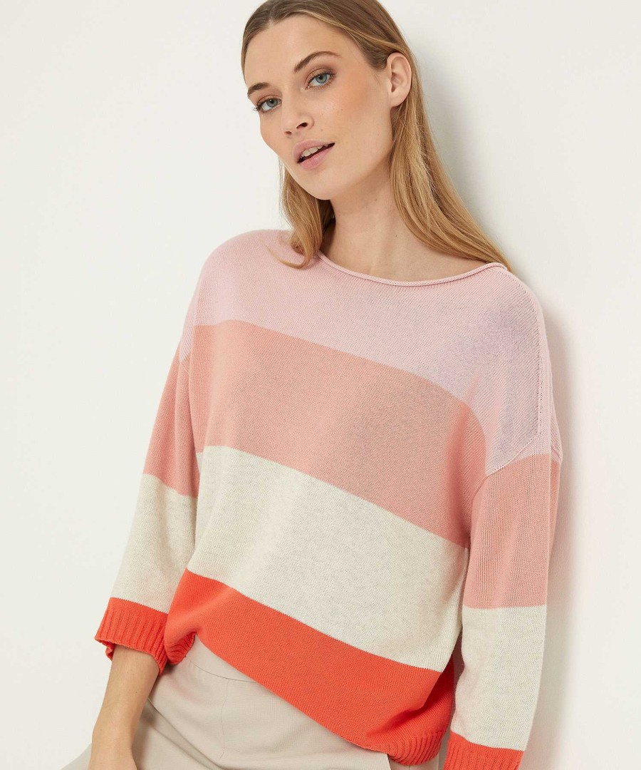 OUI Oui Sweater Block Stripe Best